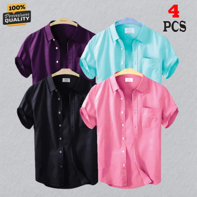 4 Pes Combo Short Sleeve Shirt