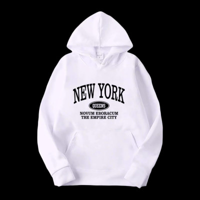 Premium Quality Hoodie For Men's - White New York