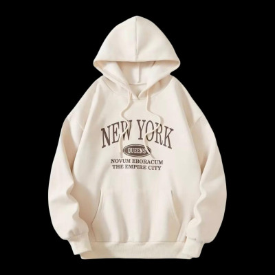 Premium Quality Hoodie For Men's - Cream New York.
