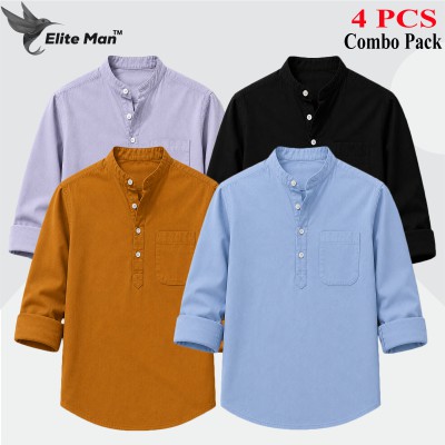 4p Combo Oxford Coton Fabrice Long Sleeve Katua