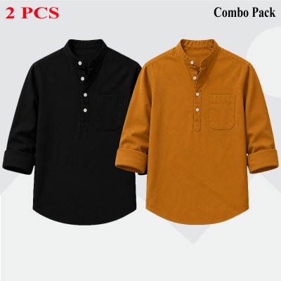 2pc Combo Oxford Coton Fabrics Long Sleeve Katua