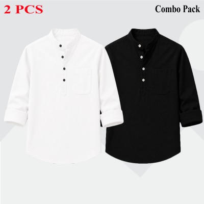 2pc Combo Oxford Coton Fabrics Long Sleeve Katua