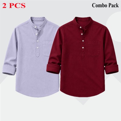 2pc Combo Oxford Coton Fabrics Long Sleeve Katua
