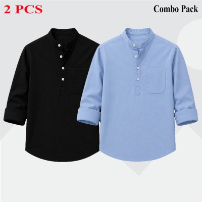 2pc Combo Oxford Coton Fabrics Long Sleeve Katua