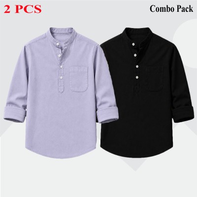 2pc Combo Oxford Coton Fabrics Long Sleeve Katua