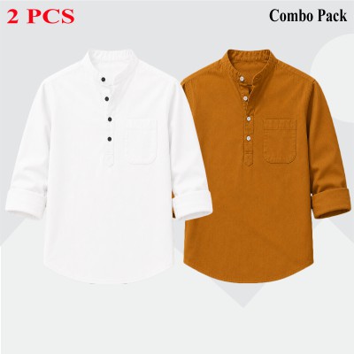 2pc Combo Oxford Coton Fabrics Long Sleeve Katua