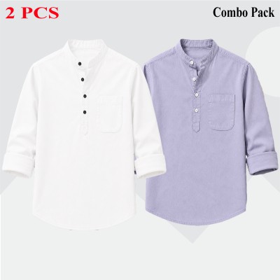 2pc Combo Oxford Coton Fabrics Long Sleeve Katua