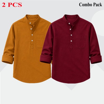 2pc Combo Oxford Coton Fabrics Long Sleeve Katua