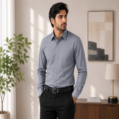 1 Pes Premium Quality Formal Shirt - BLACK.
