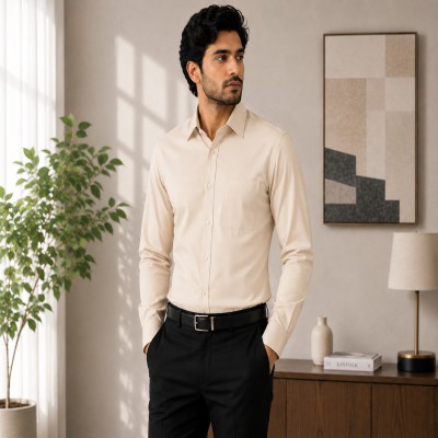 Premium Quality Formal Shirt - Biscuit.
